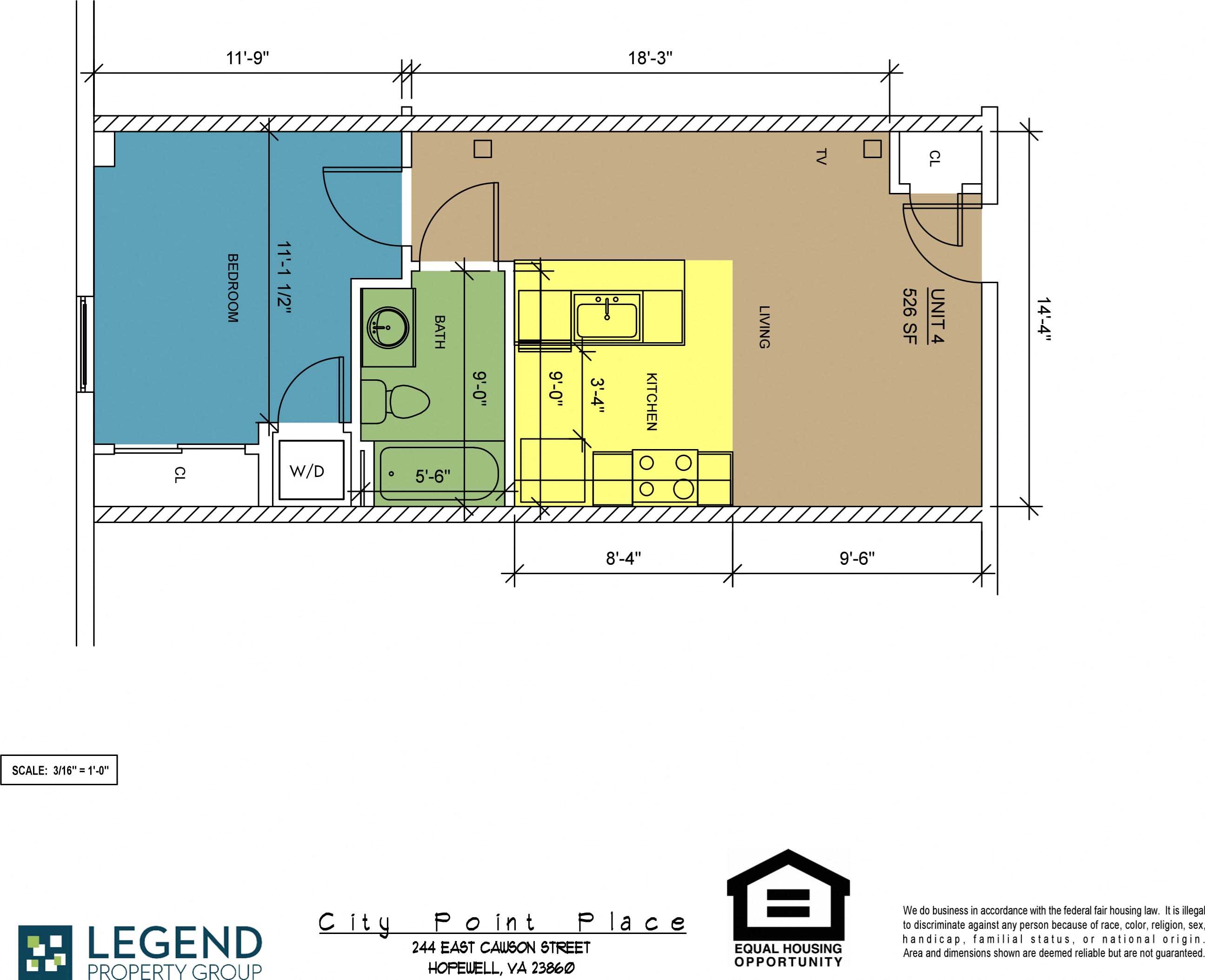 Floorplan City Point Place Unit 4 Floorplan City Point Place Unit 4
